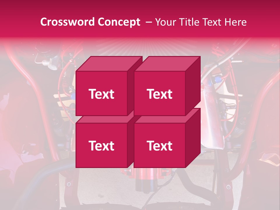 Looking Under The Hood Of A Hot Rod(Focus On Engine Block) PowerPoint Template