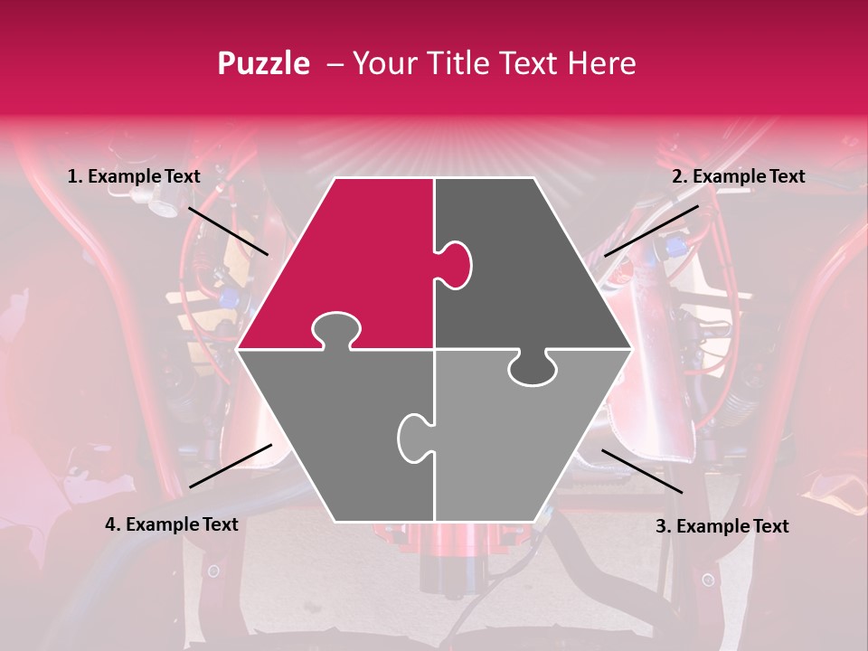 Looking Under The Hood Of A Hot Rod(Focus On Engine Block) PowerPoint Template