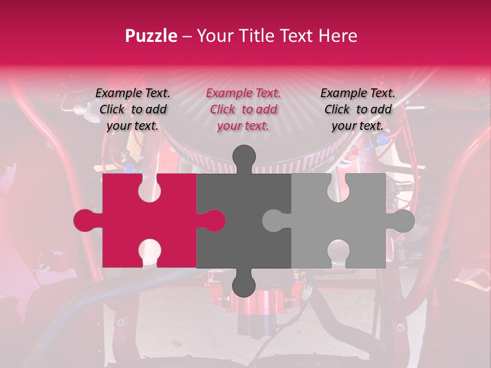 Looking Under The Hood Of A Hot Rod(Focus On Engine Block) PowerPoint Template