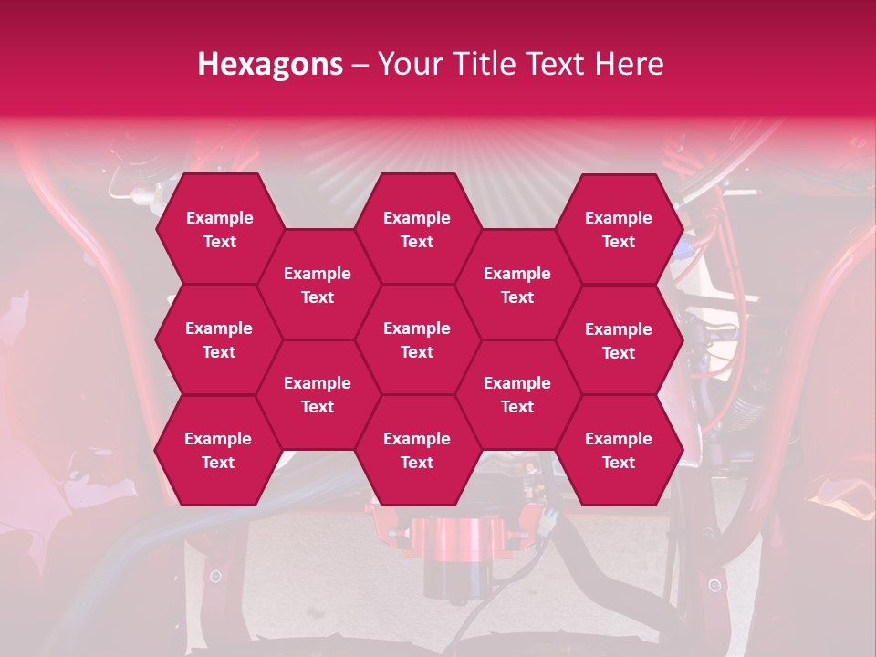 Looking Under The Hood Of A Hot Rod(Focus On Engine Block) PowerPoint Template