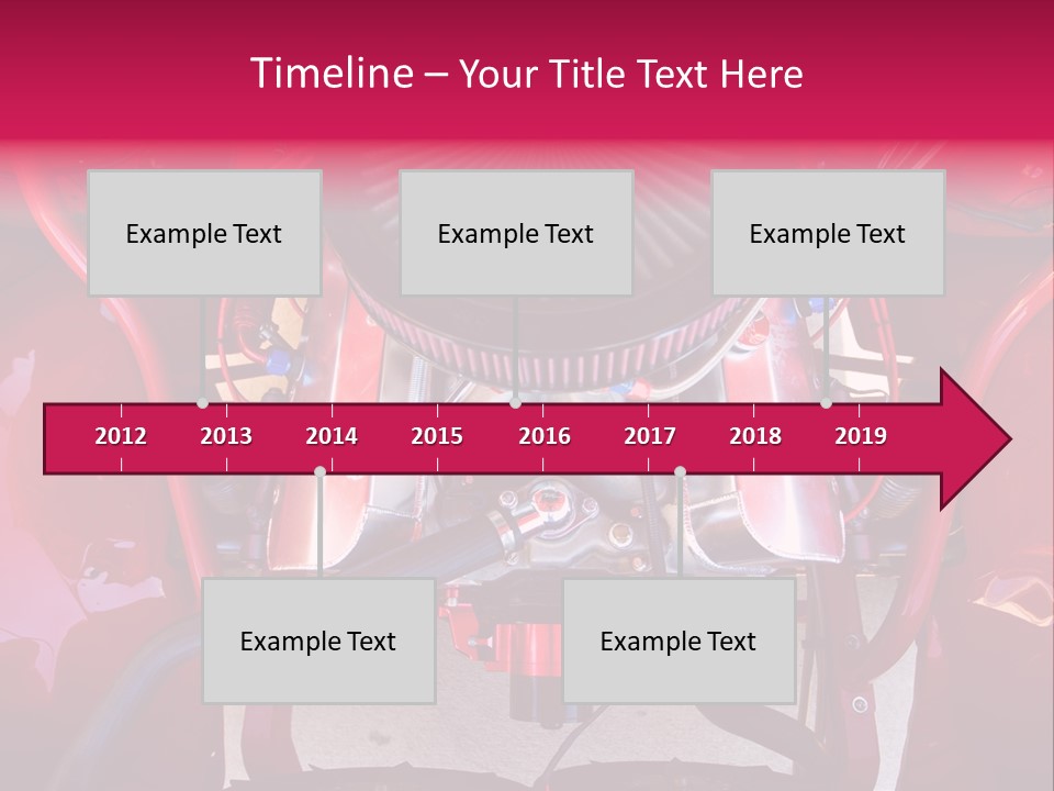 Looking Under The Hood Of A Hot Rod(Focus On Engine Block) PowerPoint Template