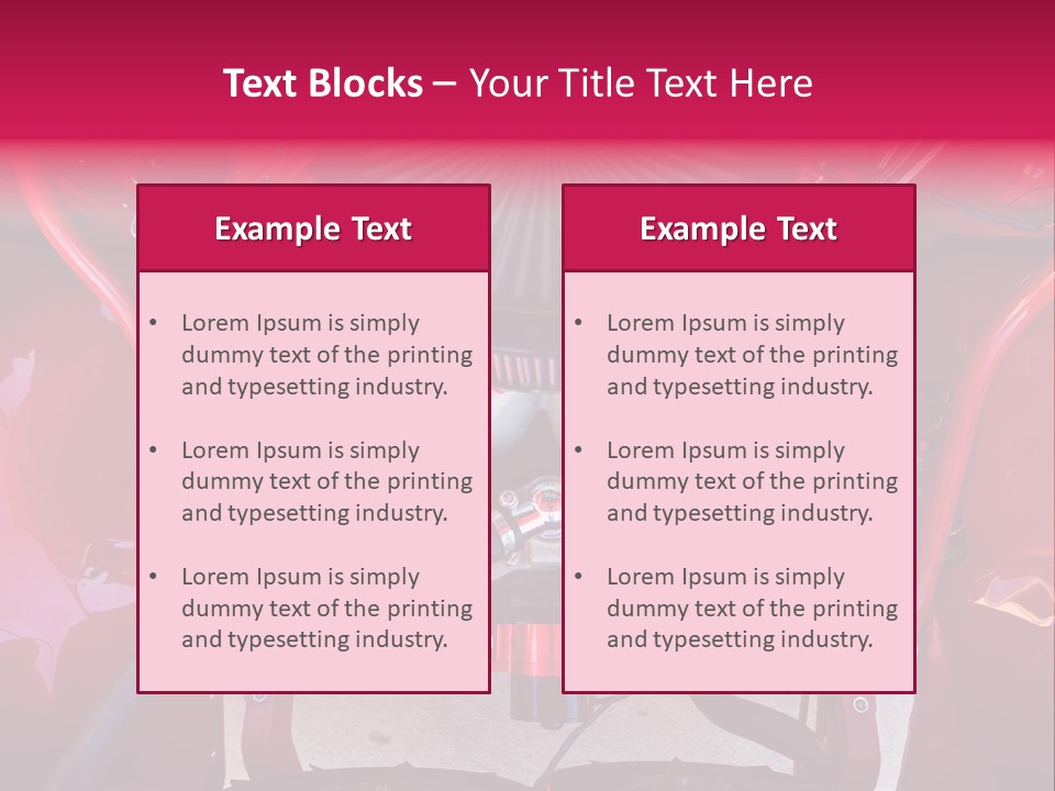 Looking Under The Hood Of A Hot Rod(Focus On Engine Block) PowerPoint Template