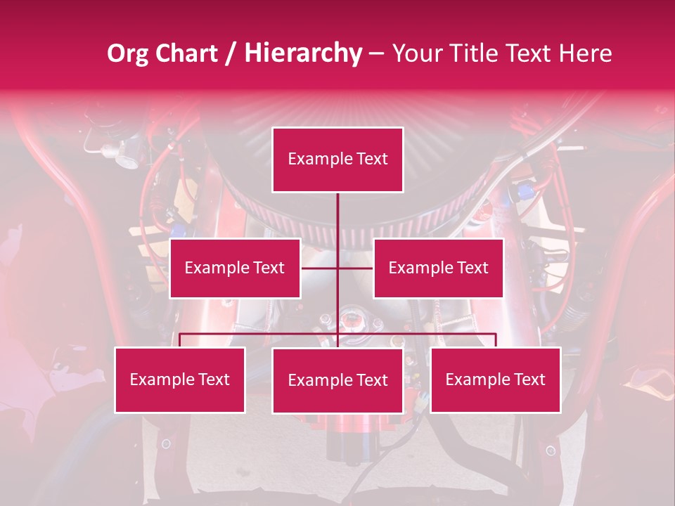 Looking Under The Hood Of A Hot Rod(Focus On Engine Block) PowerPoint Template