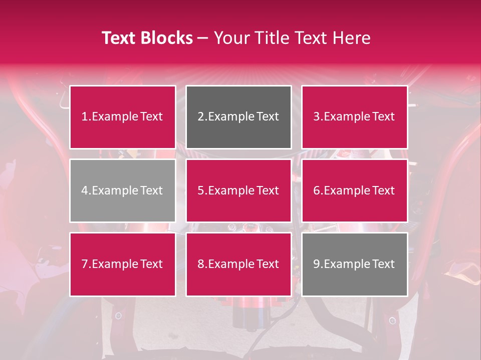 Looking Under The Hood Of A Hot Rod(Focus On Engine Block) PowerPoint Template