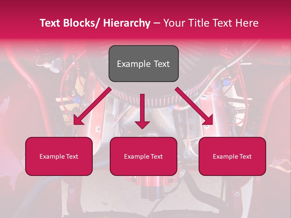 Looking Under The Hood Of A Hot Rod(Focus On Engine Block) PowerPoint Template