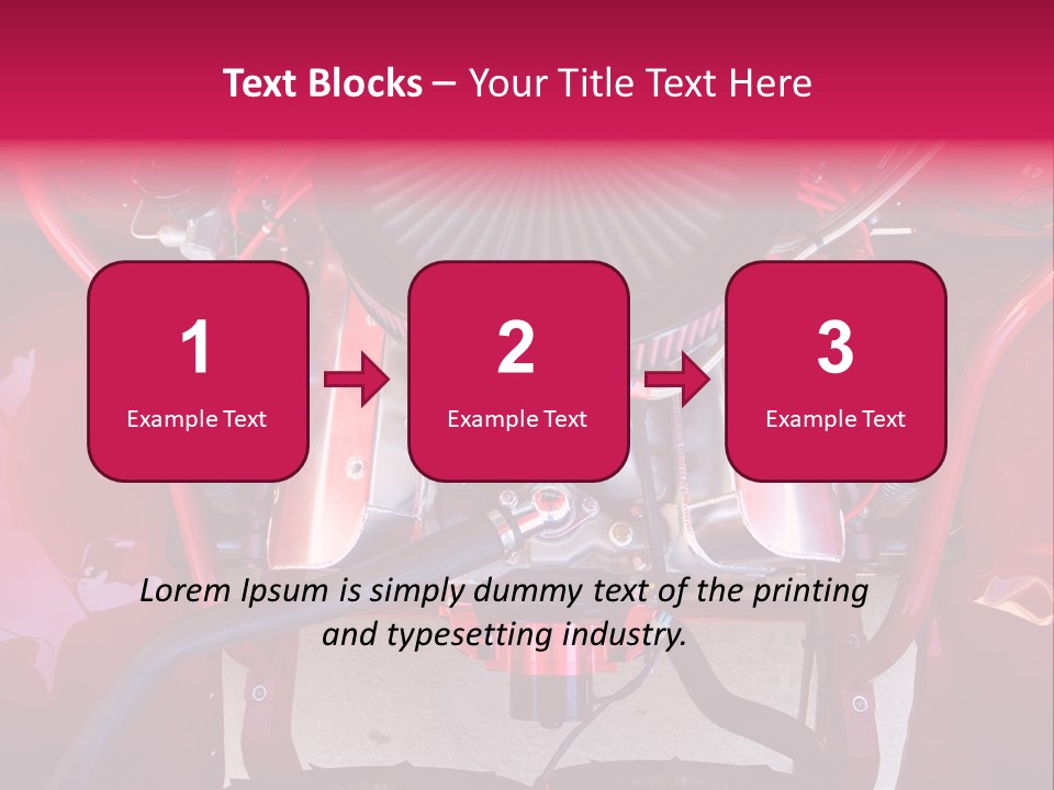Looking Under The Hood Of A Hot Rod(Focus On Engine Block) PowerPoint Template