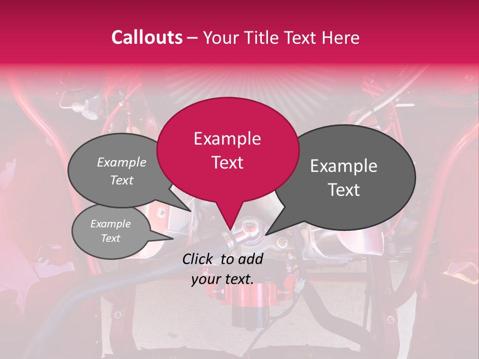Looking Under The Hood Of A Hot Rod(Focus On Engine Block) PowerPoint Template