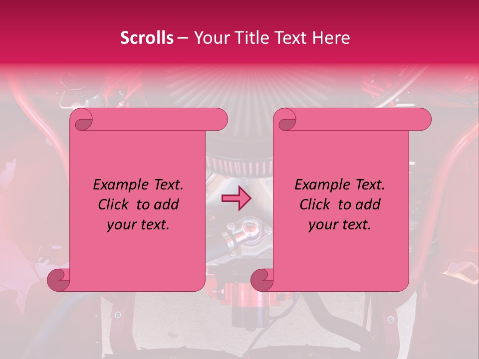 Looking Under The Hood Of A Hot Rod(Focus On Engine Block) PowerPoint Template