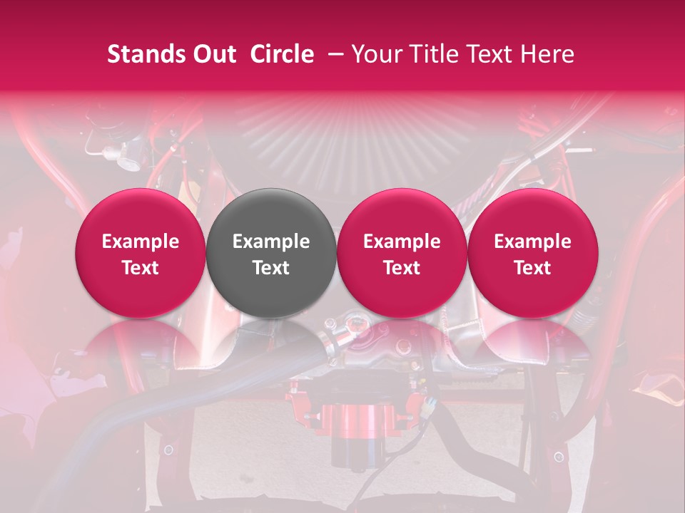 Looking Under The Hood Of A Hot Rod(Focus On Engine Block) PowerPoint Template