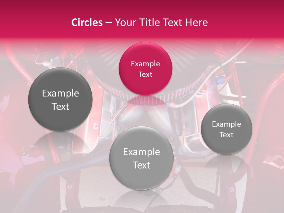Looking Under The Hood Of A Hot Rod(Focus On Engine Block) PowerPoint Template