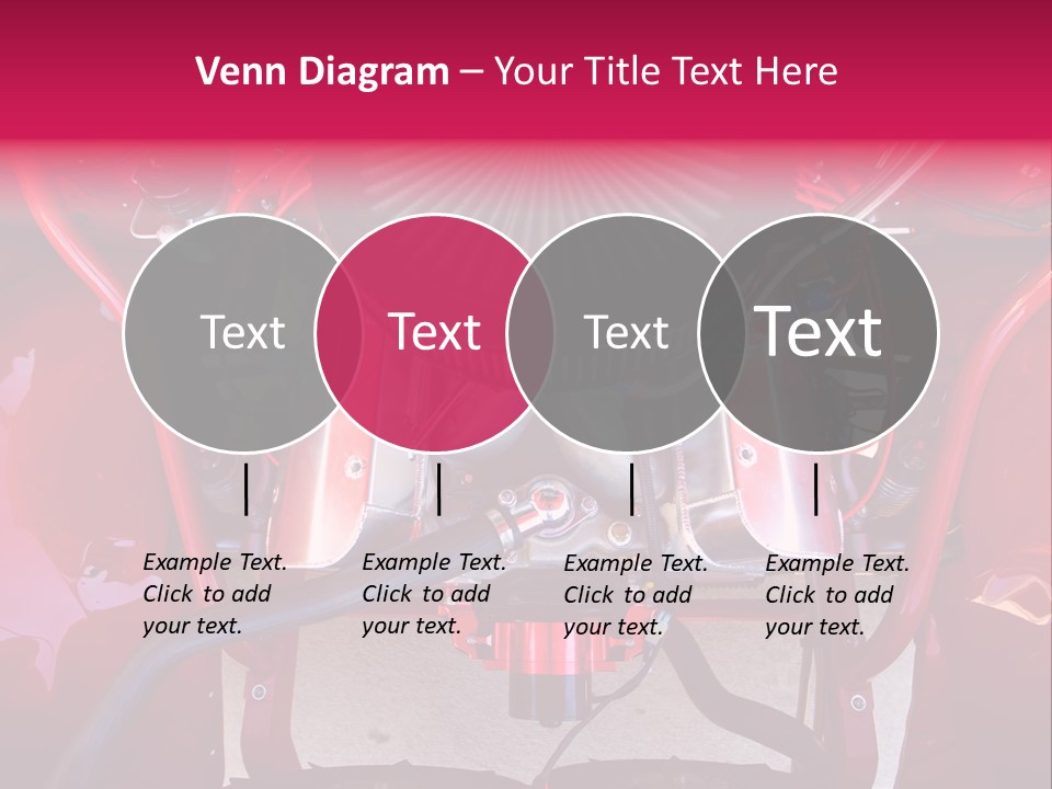 Looking Under The Hood Of A Hot Rod(Focus On Engine Block) PowerPoint Template