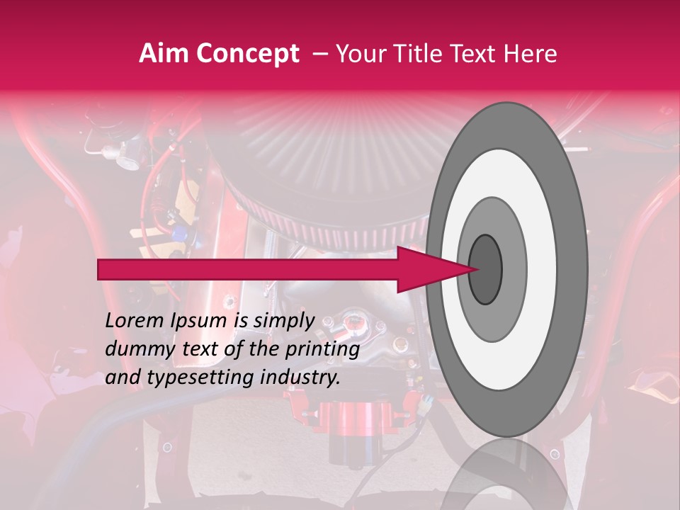 Looking Under The Hood Of A Hot Rod(Focus On Engine Block) PowerPoint Template