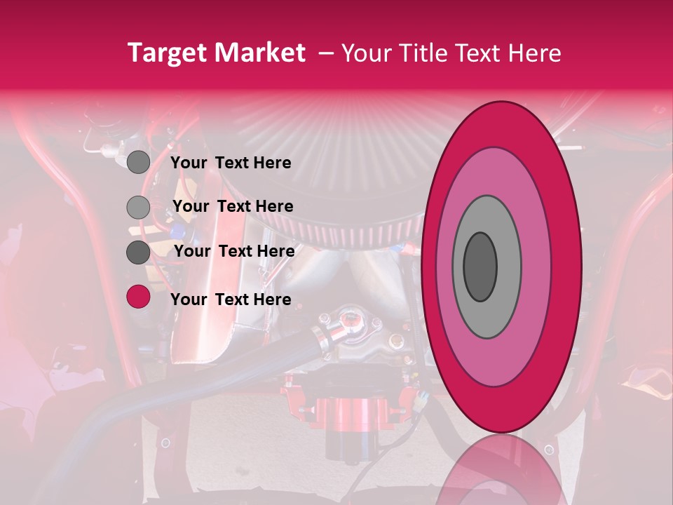 Looking Under The Hood Of A Hot Rod(Focus On Engine Block) PowerPoint Template