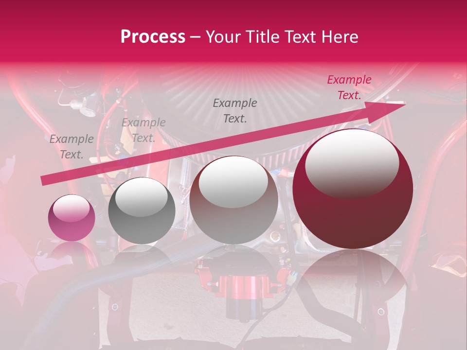 Looking Under The Hood Of A Hot Rod(Focus On Engine Block) PowerPoint Template