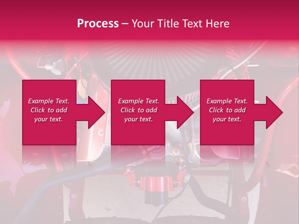 Looking Under The Hood Of A Hot Rod(Focus On Engine Block) PowerPoint Template