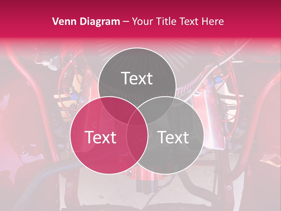 Looking Under The Hood Of A Hot Rod(Focus On Engine Block) PowerPoint Template