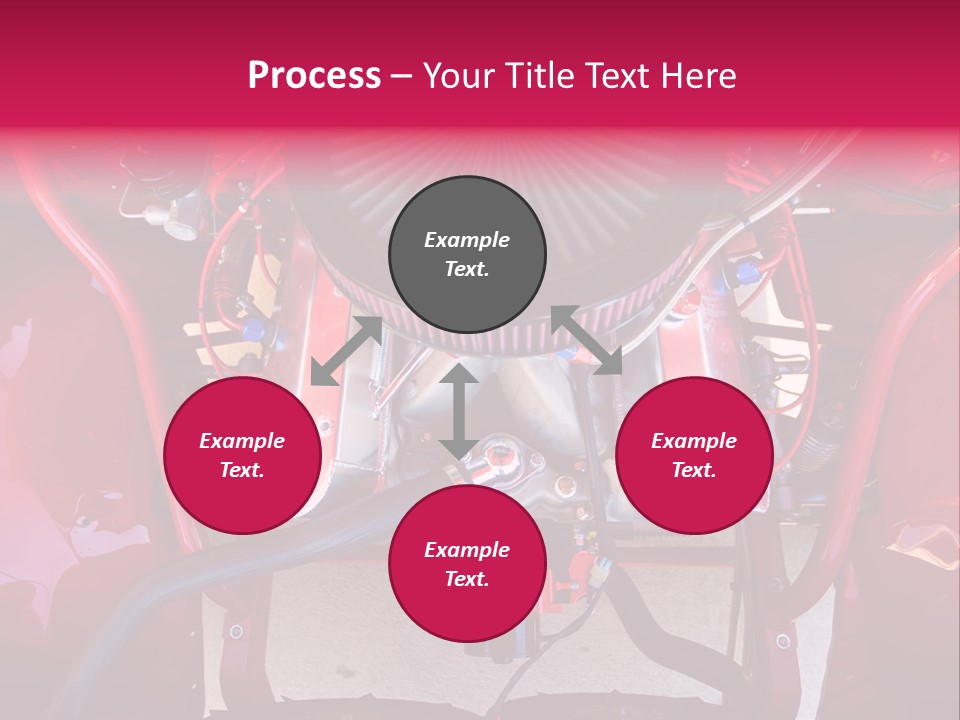 Looking Under The Hood Of A Hot Rod(Focus On Engine Block) PowerPoint Template