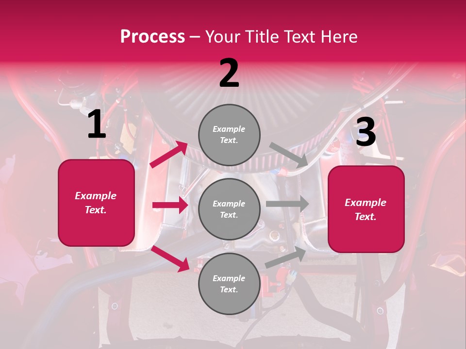 Looking Under The Hood Of A Hot Rod(Focus On Engine Block) PowerPoint Template