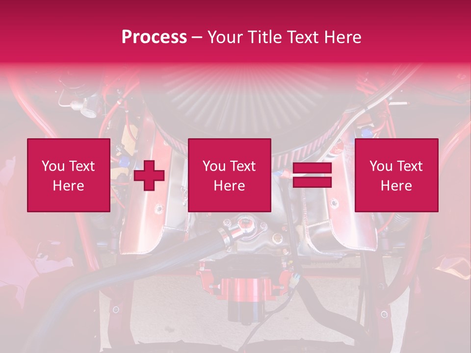 Looking Under The Hood Of A Hot Rod(Focus On Engine Block) PowerPoint Template