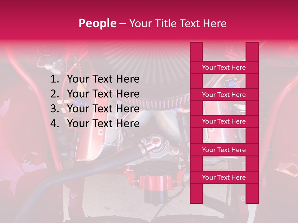 Looking Under The Hood Of A Hot Rod(Focus On Engine Block) PowerPoint Template