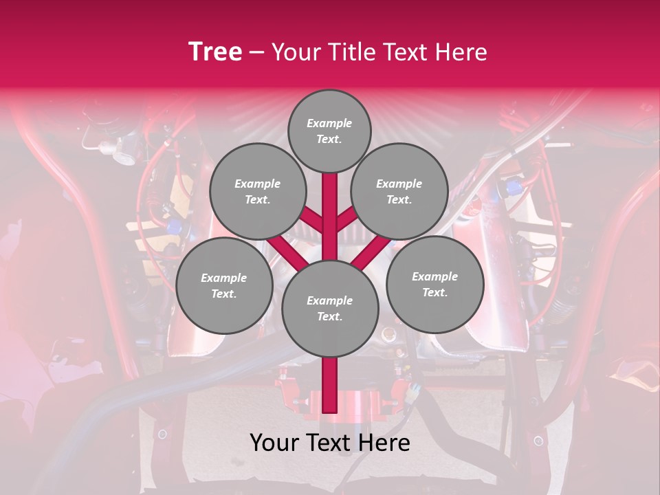 Looking Under The Hood Of A Hot Rod(Focus On Engine Block) PowerPoint Template