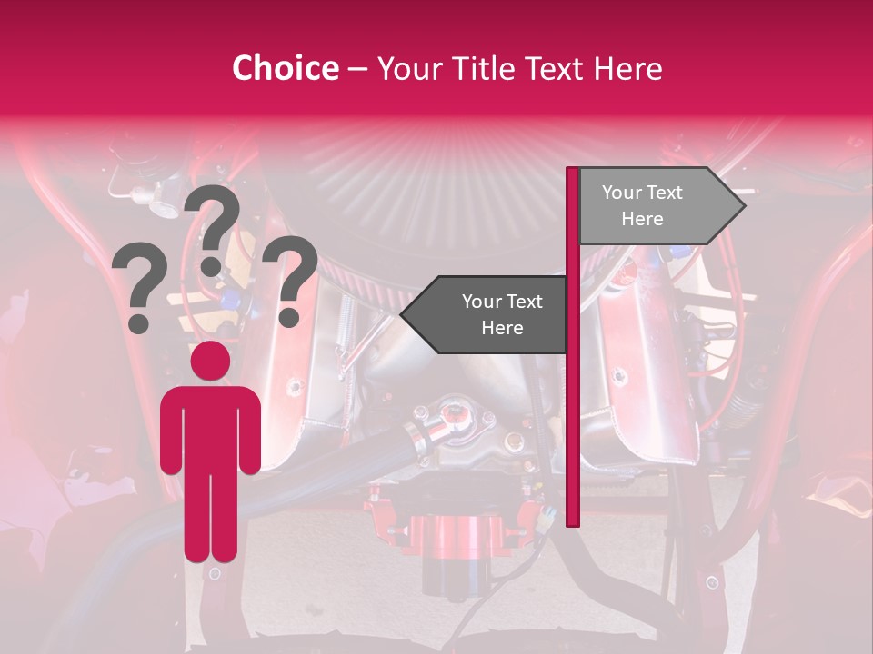 Looking Under The Hood Of A Hot Rod(Focus On Engine Block) PowerPoint Template