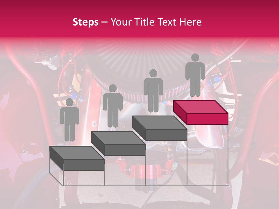 Looking Under The Hood Of A Hot Rod(Focus On Engine Block) PowerPoint Template