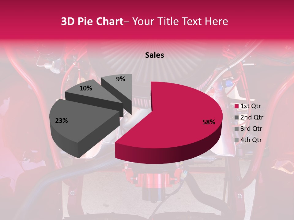 Looking Under The Hood Of A Hot Rod(Focus On Engine Block) PowerPoint Template