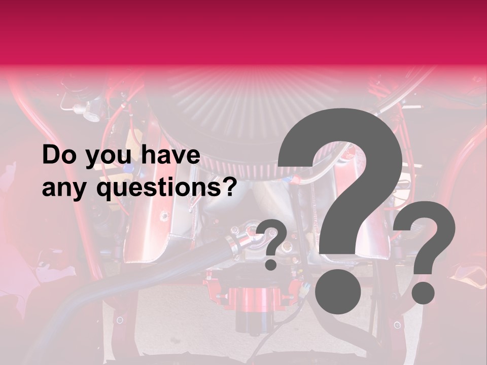 Looking Under The Hood Of A Hot Rod(Focus On Engine Block) PowerPoint Template