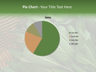 A Basket Filled With Green Leaves On Top Of A Table PowerPoint Template