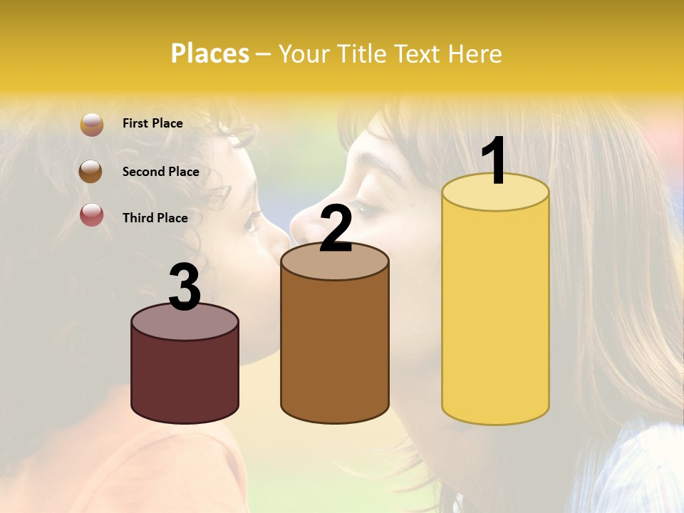 Family Love - Mother And Son Portrait Kissing Outdoors On A Sunny Day PowerPoint Template