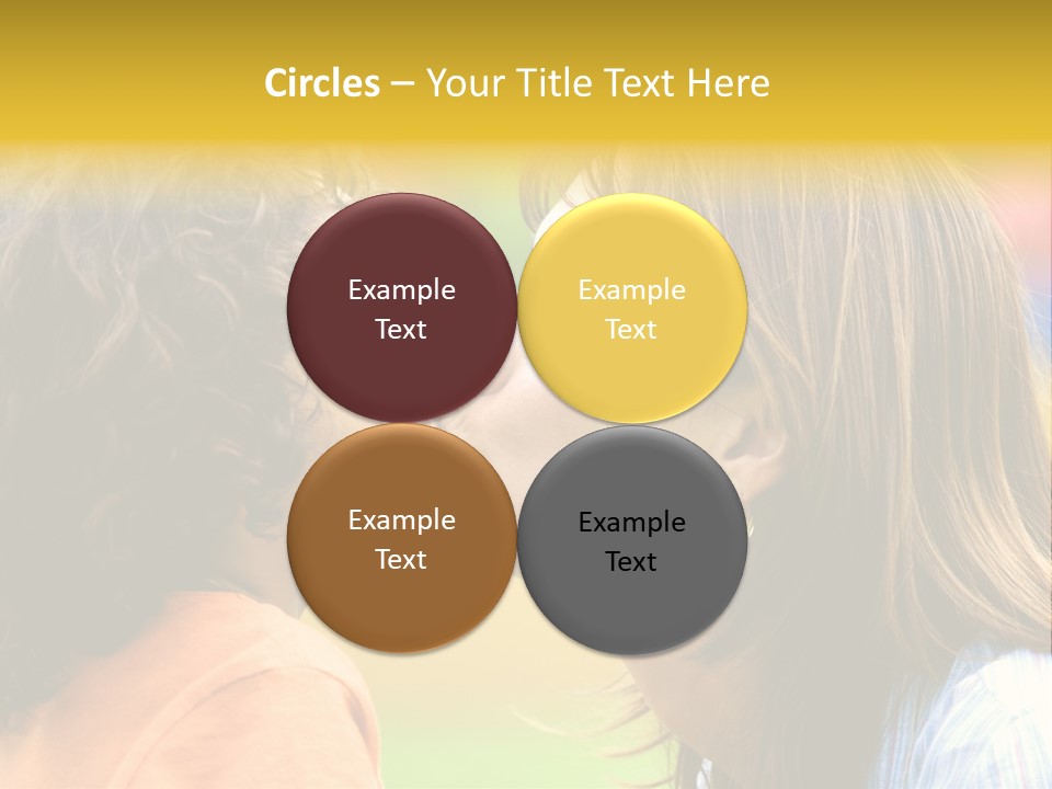 Family Love - Mother And Son Portrait Kissing Outdoors On A Sunny Day PowerPoint Template