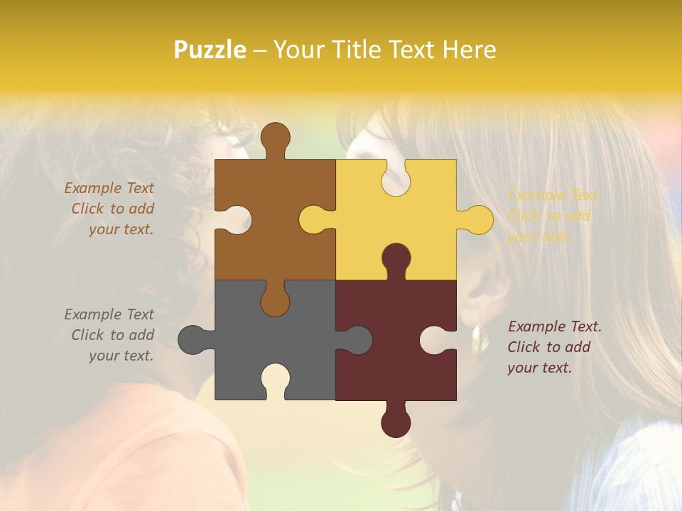 Family Love - Mother And Son Portrait Kissing Outdoors On A Sunny Day PowerPoint Template