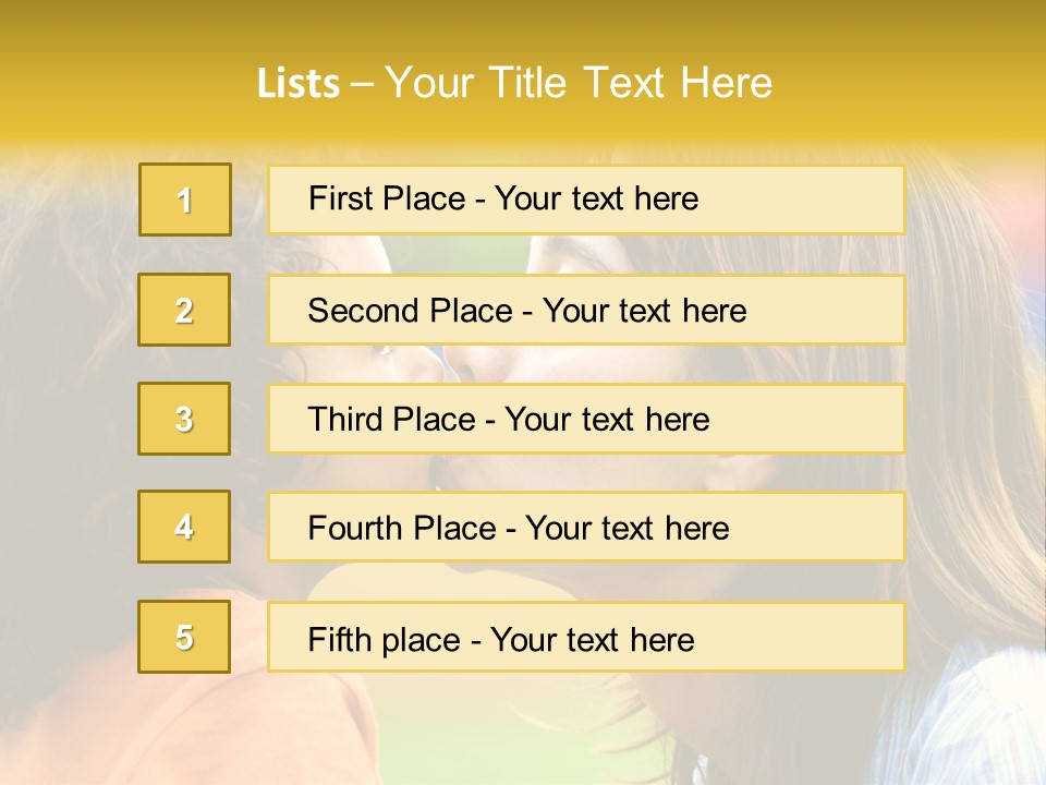 Family Love - Mother And Son Portrait Kissing Outdoors On A Sunny Day PowerPoint Template
