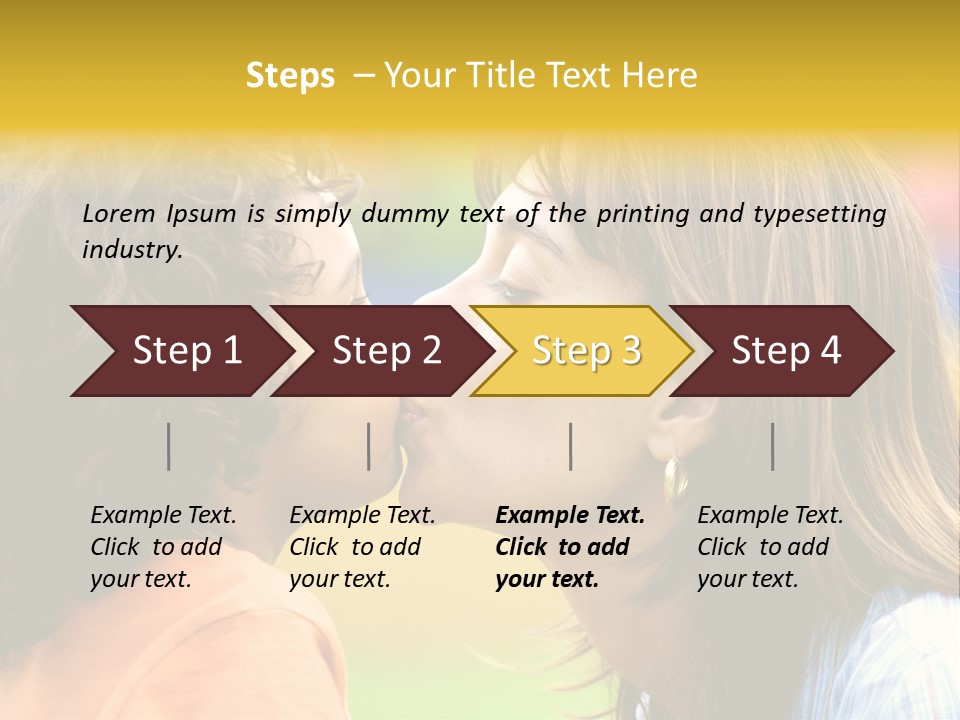 Family Love - Mother And Son Portrait Kissing Outdoors On A Sunny Day PowerPoint Template
