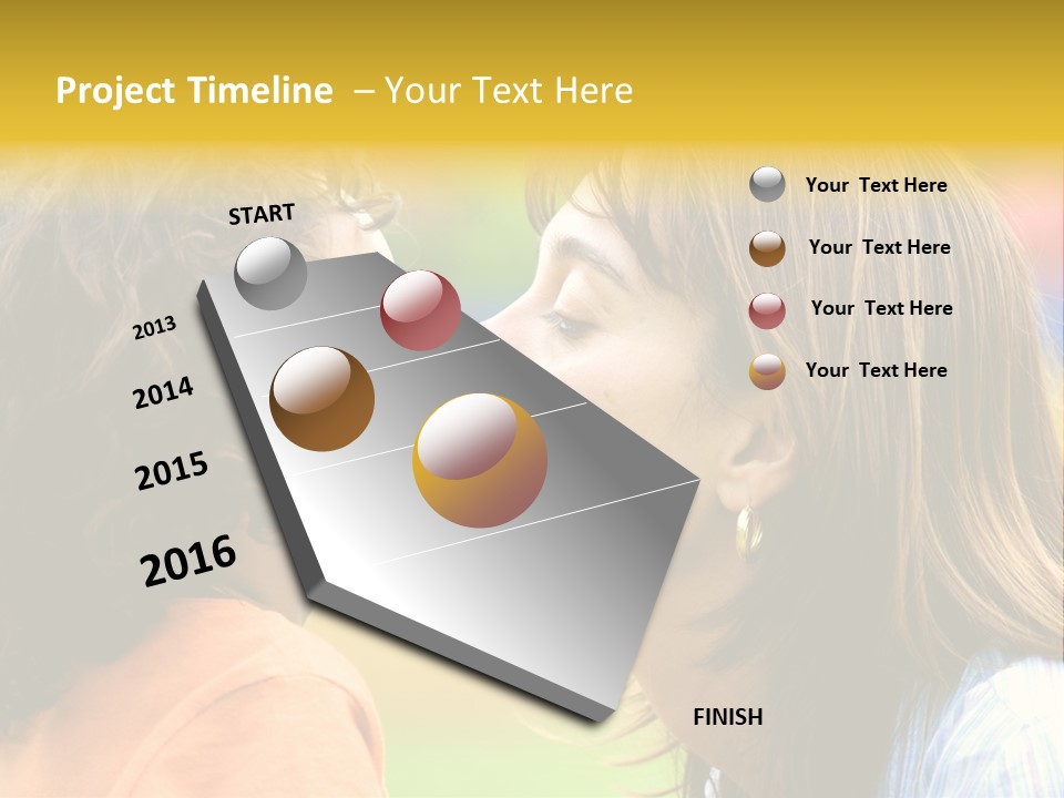 Family Love - Mother And Son Portrait Kissing Outdoors On A Sunny Day PowerPoint Template