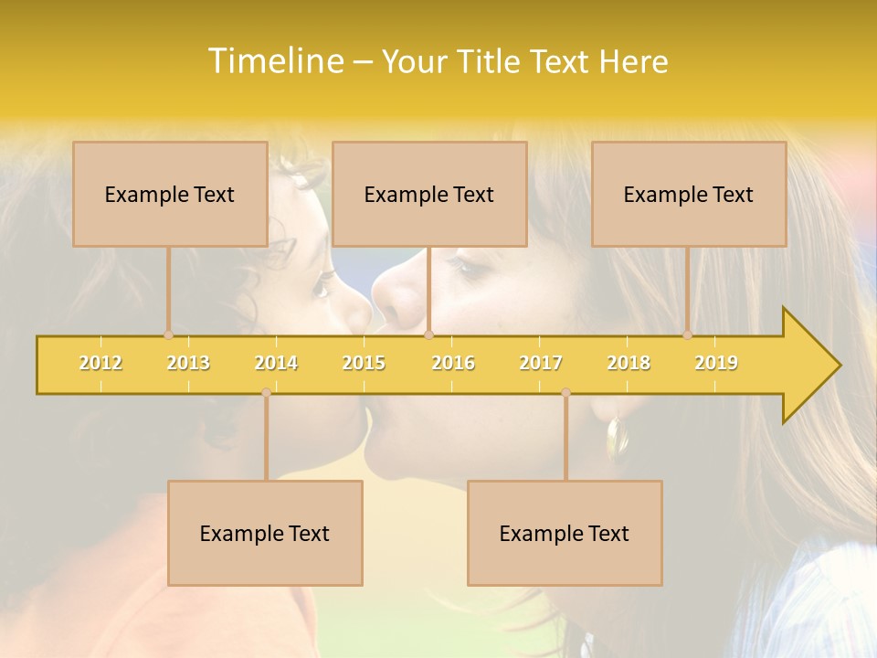 Family Love - Mother And Son Portrait Kissing Outdoors On A Sunny Day PowerPoint Template