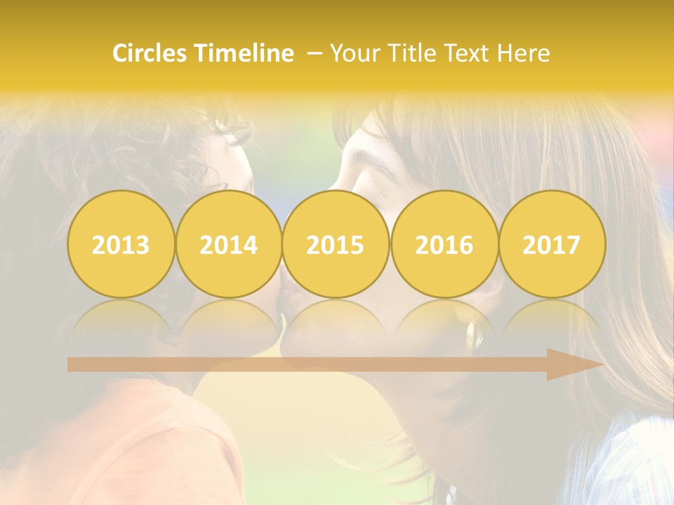 Family Love - Mother And Son Portrait Kissing Outdoors On A Sunny Day PowerPoint Template