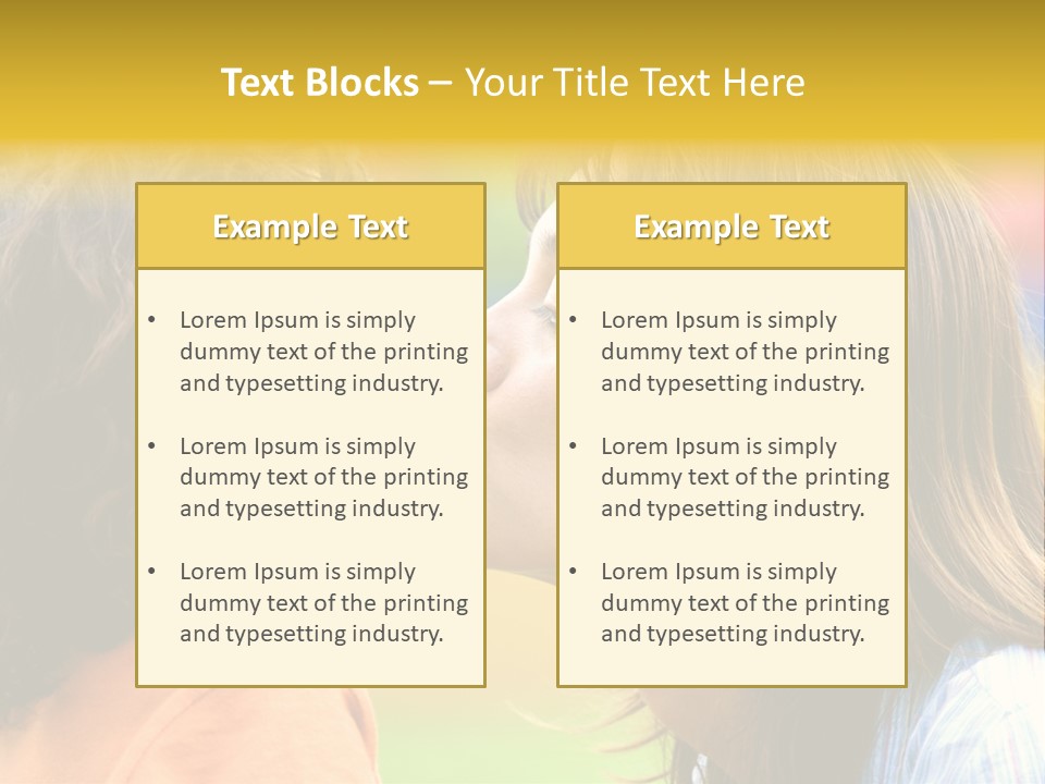 Family Love - Mother And Son Portrait Kissing Outdoors On A Sunny Day PowerPoint Template