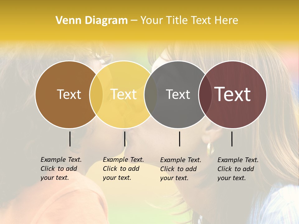 Family Love - Mother And Son Portrait Kissing Outdoors On A Sunny Day PowerPoint Template