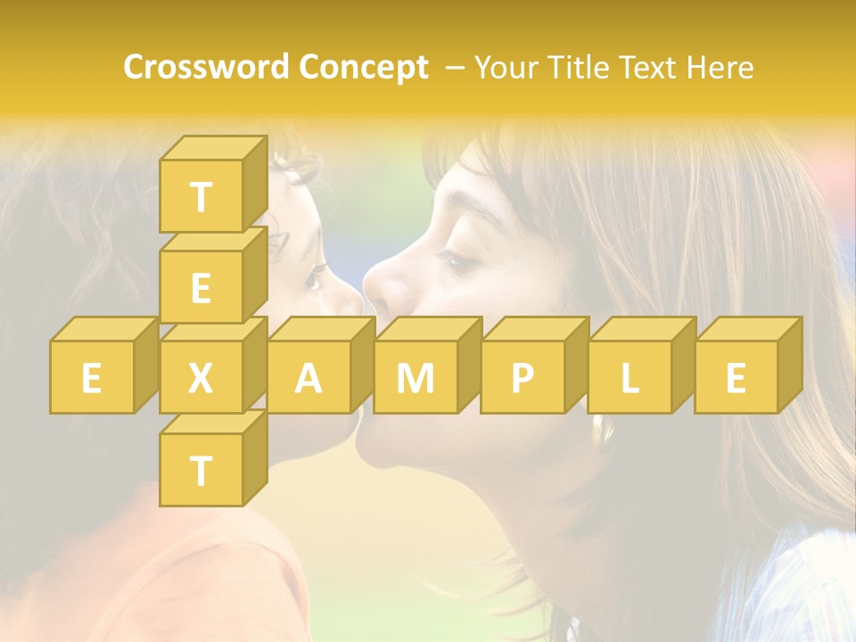 Family Love - Mother And Son Portrait Kissing Outdoors On A Sunny Day PowerPoint Template