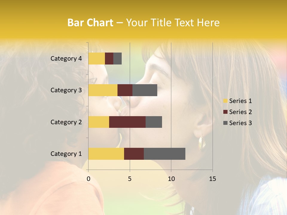Family Love - Mother And Son Portrait Kissing Outdoors On A Sunny Day PowerPoint Template