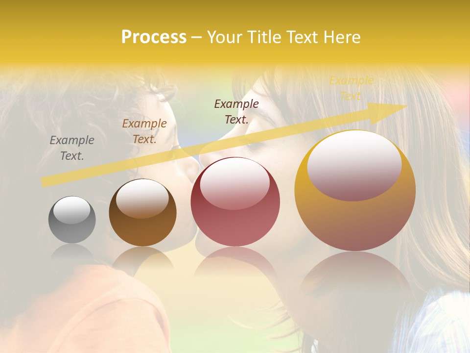 Family Love - Mother And Son Portrait Kissing Outdoors On A Sunny Day PowerPoint Template