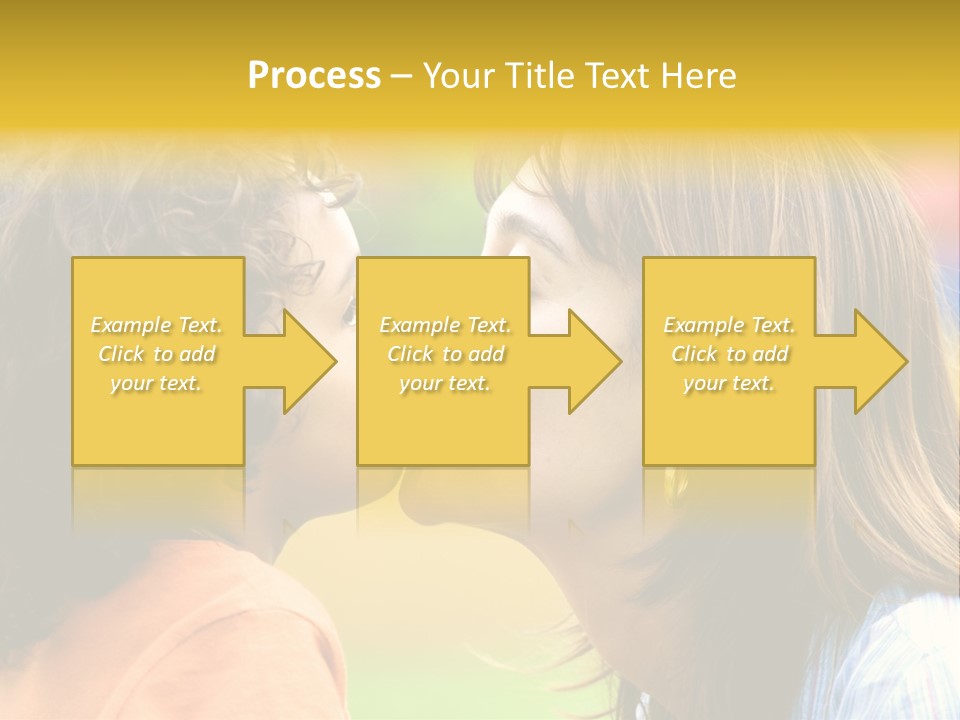 Family Love - Mother And Son Portrait Kissing Outdoors On A Sunny Day PowerPoint Template