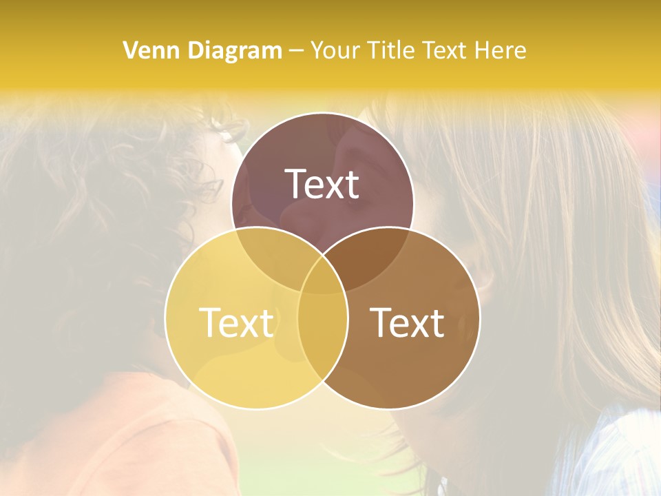 Family Love - Mother And Son Portrait Kissing Outdoors On A Sunny Day PowerPoint Template