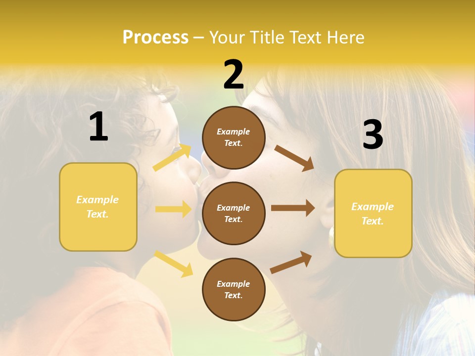 Family Love - Mother And Son Portrait Kissing Outdoors On A Sunny Day PowerPoint Template