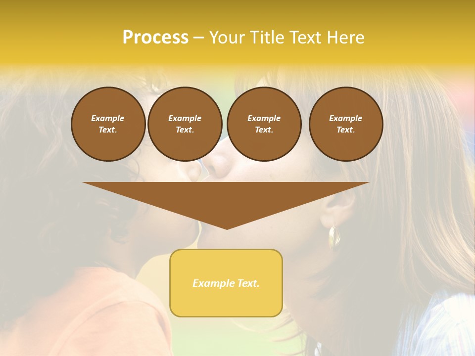 Family Love - Mother And Son Portrait Kissing Outdoors On A Sunny Day PowerPoint Template