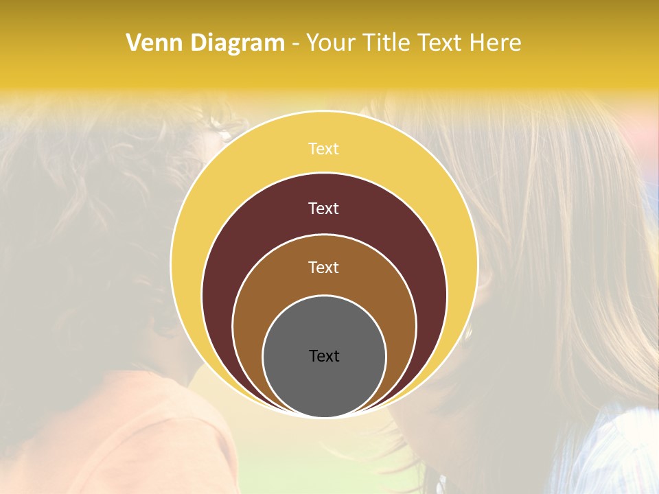 Family Love - Mother And Son Portrait Kissing Outdoors On A Sunny Day PowerPoint Template