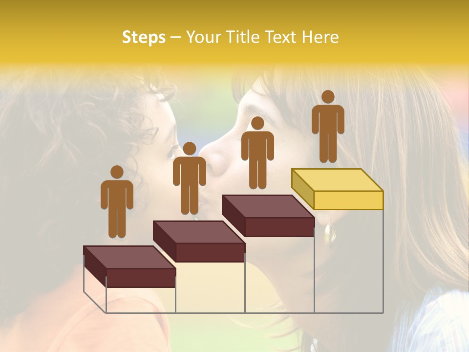 Family Love - Mother And Son Portrait Kissing Outdoors On A Sunny Day PowerPoint Template