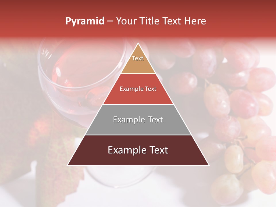 Glass Of Rose Wine And Rose Grapes. Low Dof, Focal Point Is On Wine PowerPoint Template